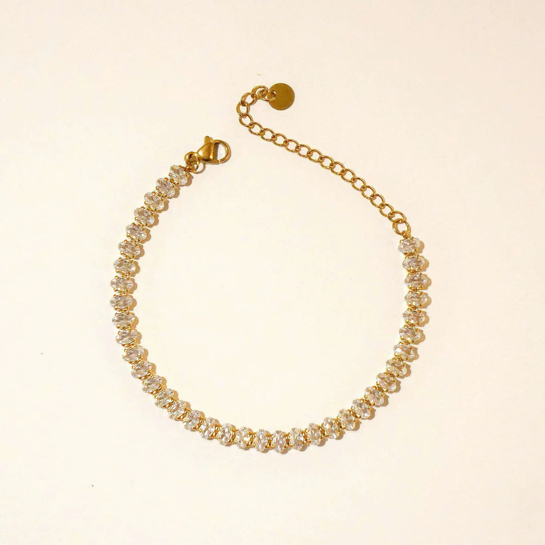 Adalyn Oval Tennis Crystal Bracelet