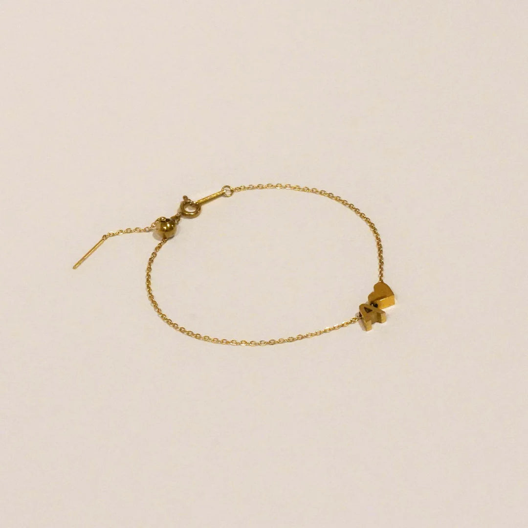 Personalised Sweet Heart Initial Bracelet