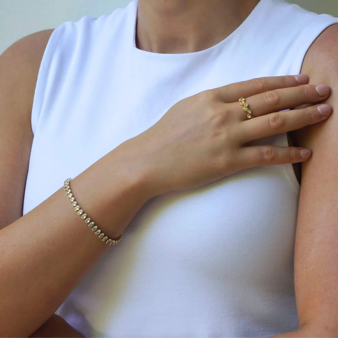 Adalyn Oval Tennis Crystal Bracelet